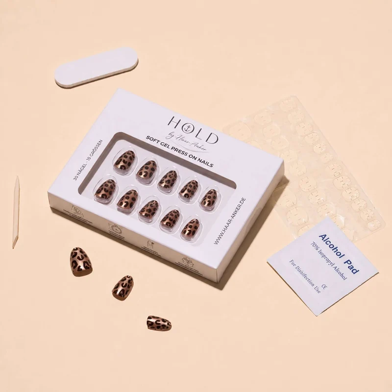 'Leo Round' Soft Gel Press Ons | Medium Round