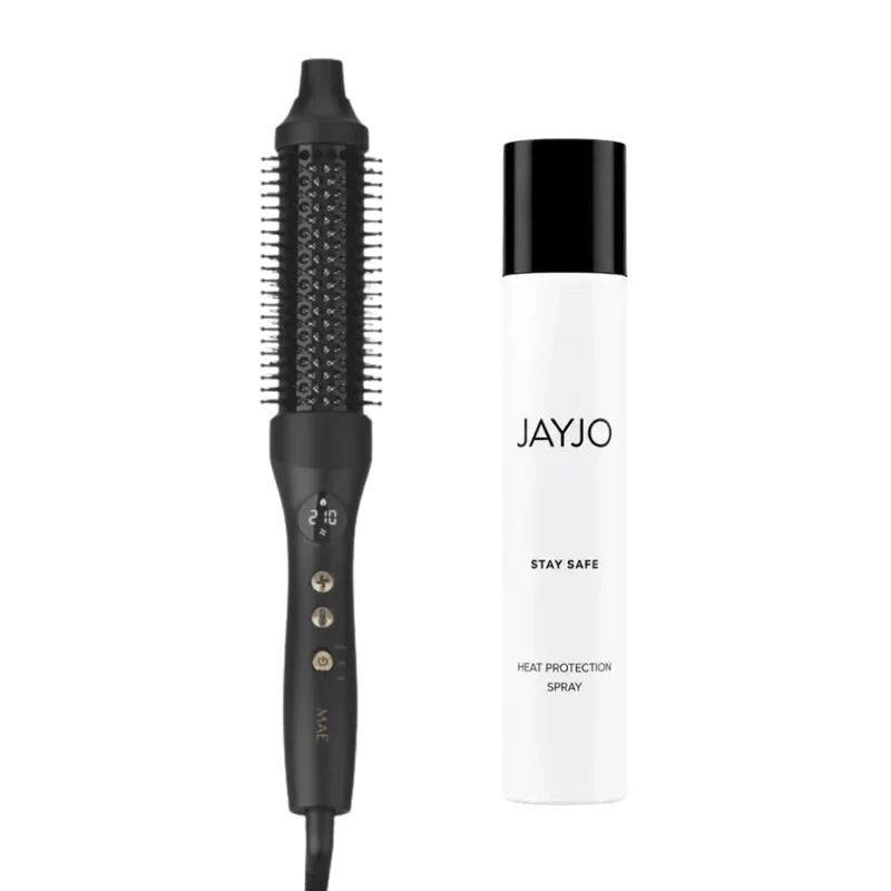 MAE Thermal Brush Black + JAYJO Stay Safe Heat Protection Spray