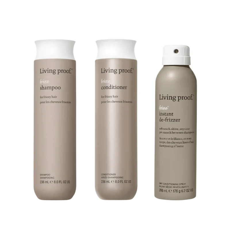 Living Proof No Frizz Shampoo + Living Proof No Frizz Conditioner + Living Proof No Frizz Instant De-Frizzer