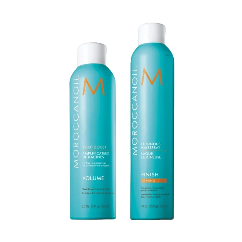 Moroccanoil Root Boost Volumizing Spray + Moroccanoil Luminous Hairspray Strong