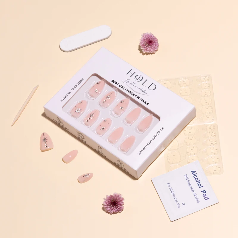 'Zodiac' Soft Gel Press Ons | Short Almond