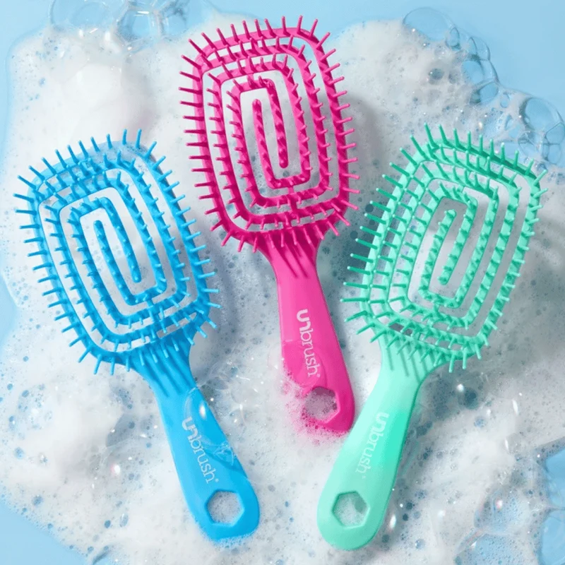 UNbrush Detangling Hair Brush Flex Blue