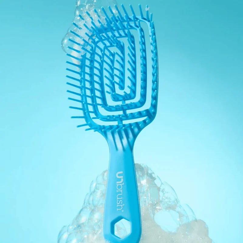 UNbrush Detangling Hair Brush Flex Blue