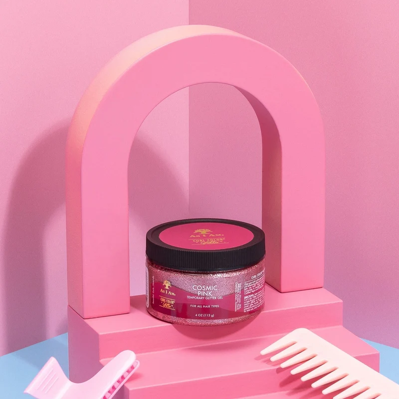Lockenfarbe Glitter Cosmic Pink
