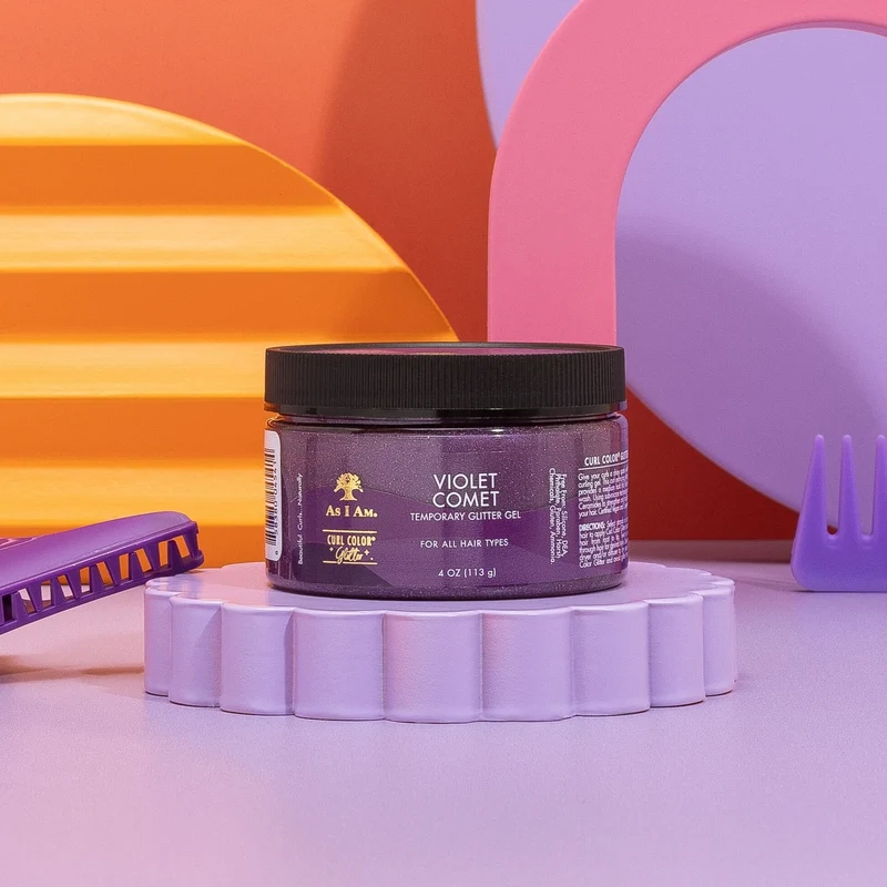 Lockenfarbe Glitter Violett Komet