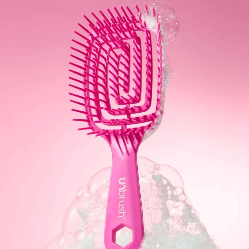 UNbrush Detangling Hair Brush Flex Pink