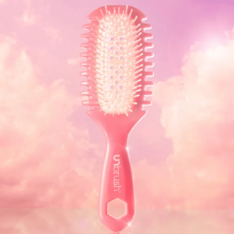 UNbrush Detangling Hair Brush Curl Coral Pink