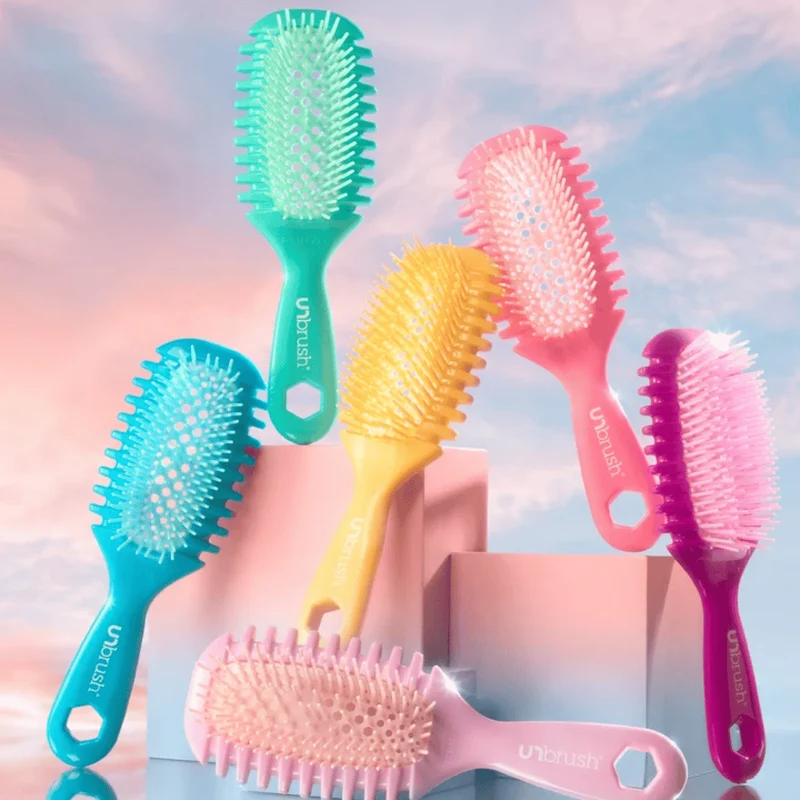 UNbrush Detangling Hair Brush Curl Bright Pink