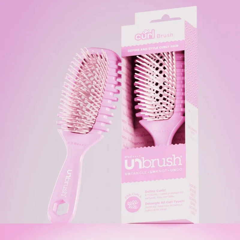 UNbrush Detangling Hair Brush Curl Pink Clouds