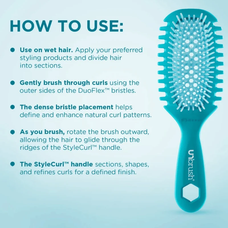 UNbrush Detangling Hair Brush Curl Cool Breeze