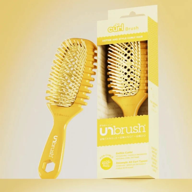UNbrush Detangling Hair Brush Curl Golden Hour
