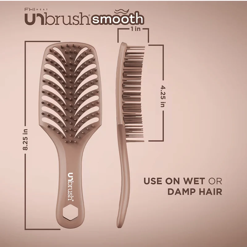 UNbrush Detangling Hair Brush Smooth Caramel Kiss