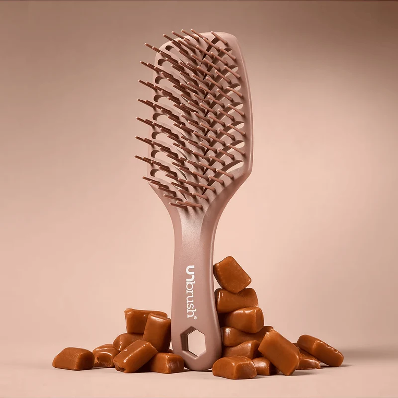 UNbrush Detangling Hair Brush Smooth Caramel Kiss