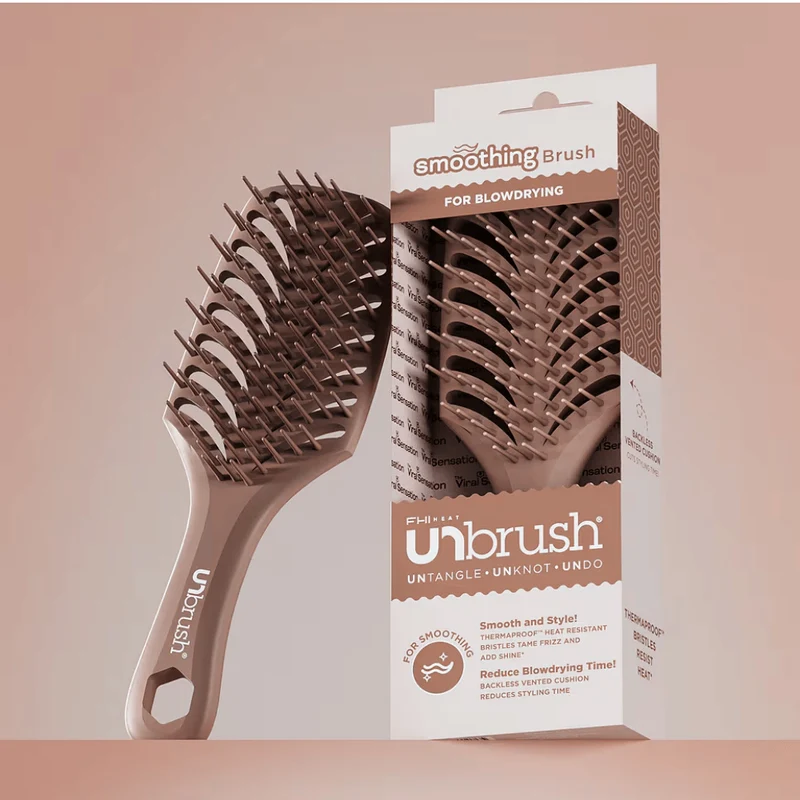 UNbrush Detangling Hair Brush Smooth Caramel Kiss
