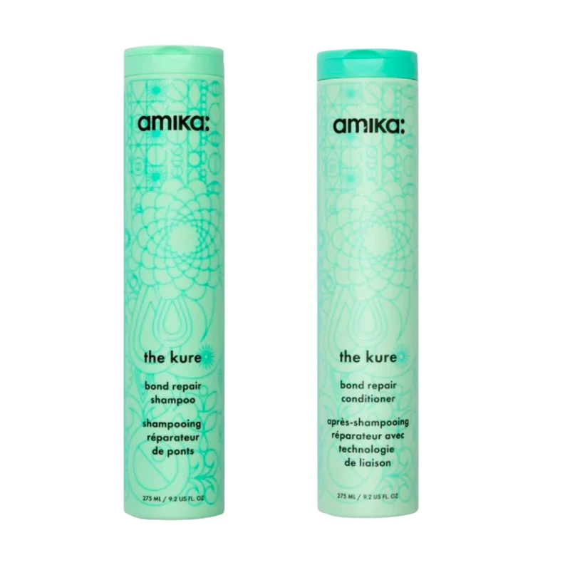 amika the kure bond repair shampoo & conditioner 275ml set