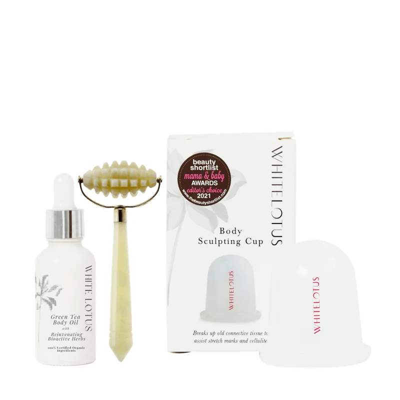 White Lotus Jade Roller Set - tegen striae en cellulitis