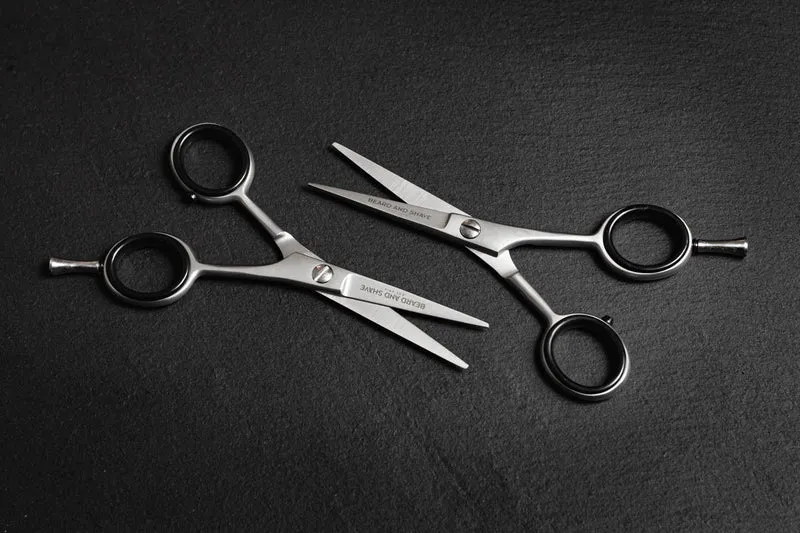 Bartschere traditional, 11,5cm - silber matt
