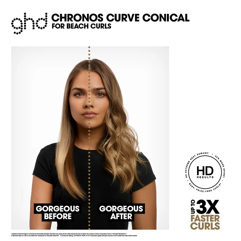 ghd Chronos Curve Konischer Lockenstab Lockenstab 28-23mm
