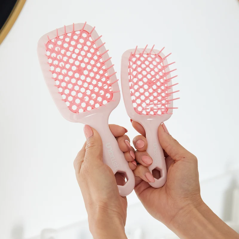 UNbrush Entwirrende Haarbürste Mini Pastell - Pfingstrose