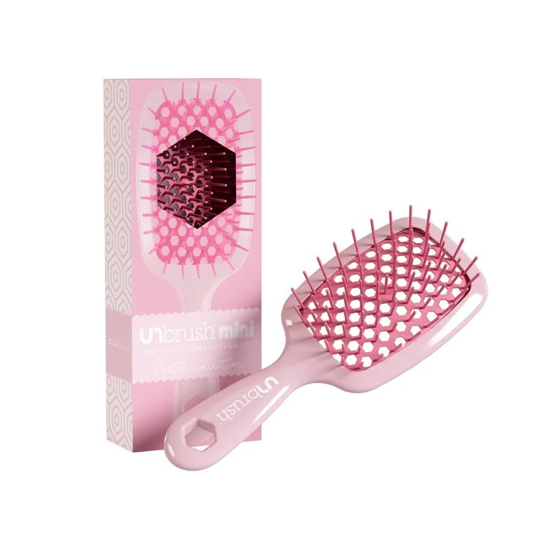 UNbrush Entwirrende Haarbürste Mini Pastell - Pfingstrose