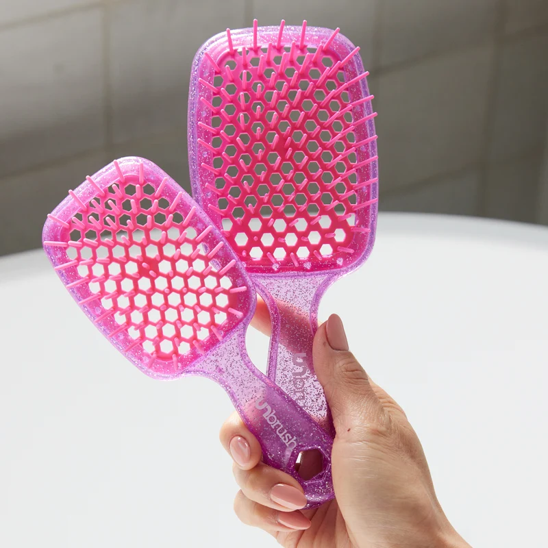 UNbrush Glitter Duo Set Rosenquarz Rosa