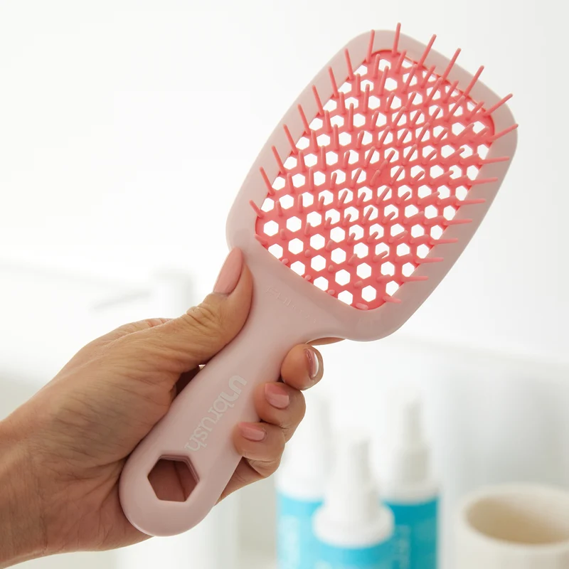 UNbrush Entwirrende Haarbürste Pastell - Pfingstrose