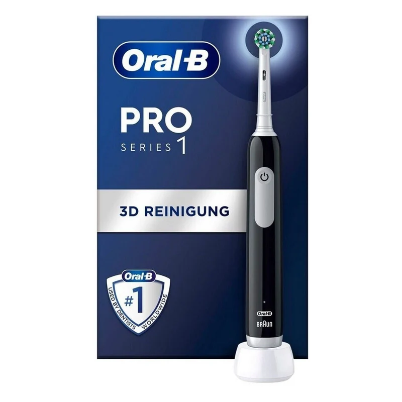 Oral-B Pro 1 Elektrische Zahnbürste rotierende-vibrierende Zahnbürste Schwarz