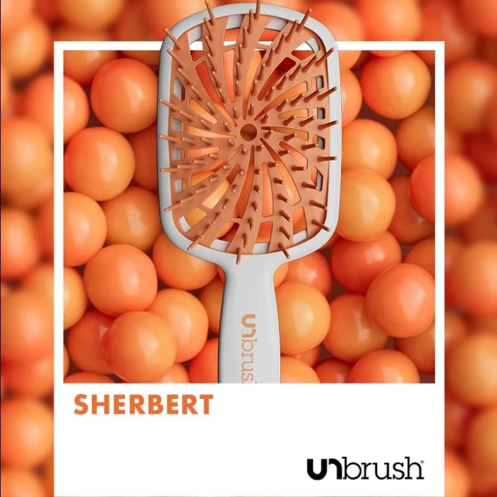 UNbrush Entwirrende Haarbürste Plus Weiß Orange Sherbet