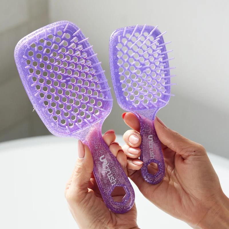 UNbrush Entwirrungshaarbürste Mini Glitter- Amethyst