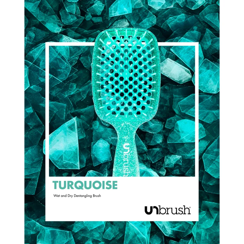 UNbrush Entwirrungshaarbürste Glitter - Türkis