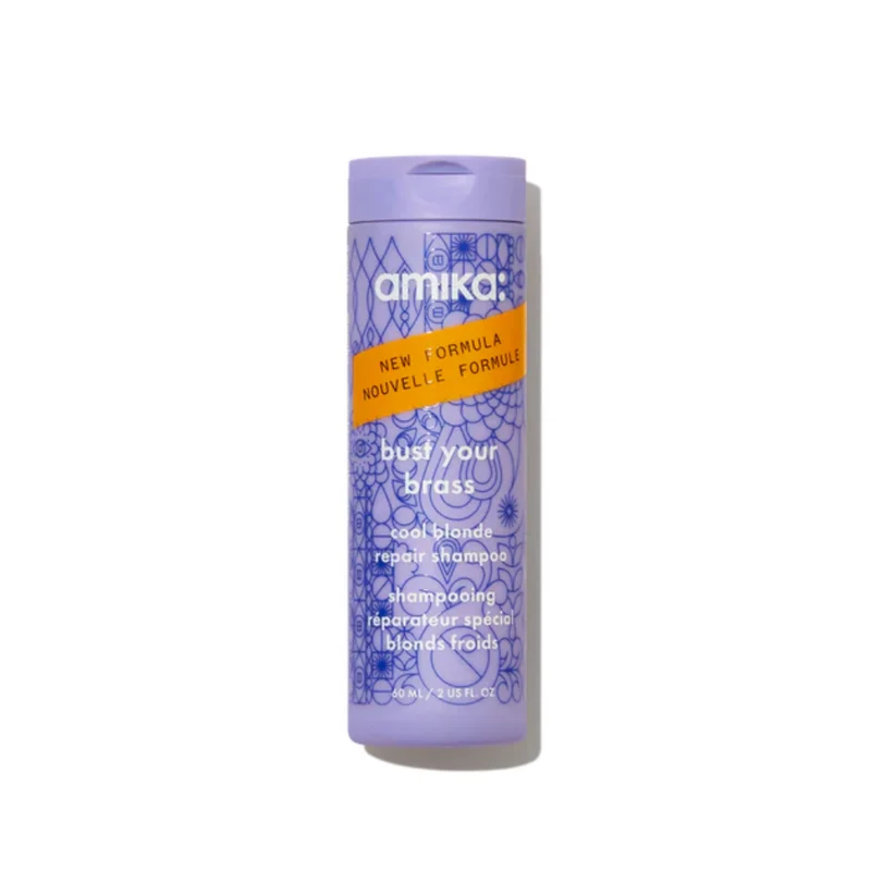 amika bust your brass cool blonde bond repair shampoo 60ml