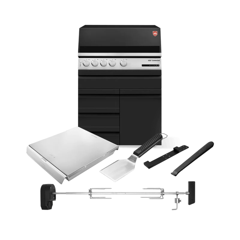 Otto Wilde „Röst Profi“-Set mit Gasgrill G32 Connected, 3 Schubladen + 1 Tür