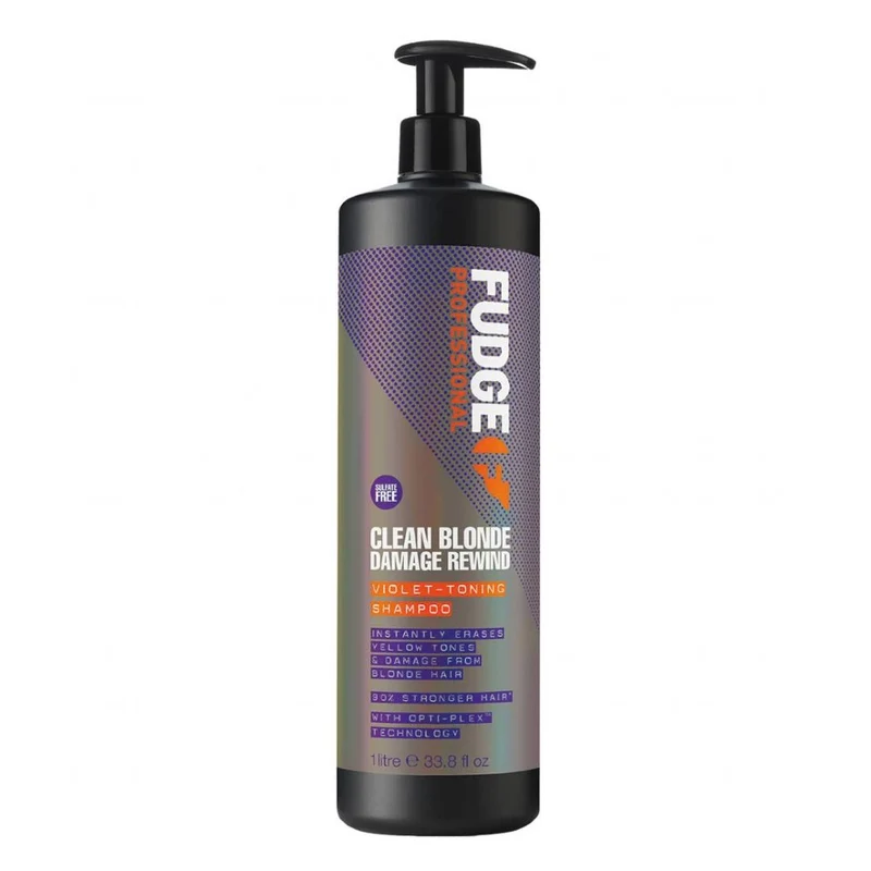 Fudge Clean Blonde Damage Rewind Violet Toning Silver Shampoo