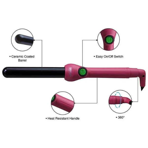 José Eber Clipless Curling Iron Pink 25mm