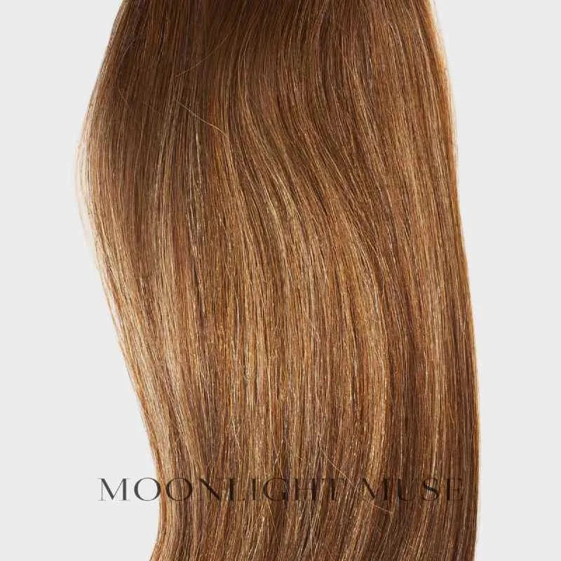 Mondschein Muse Jungfernhaar V-Tip Haar Honig mittelbraun Melange Col#CL