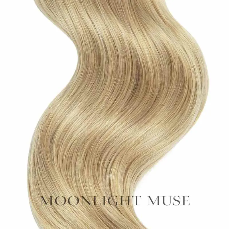 Mondschein Muse Jungfrau Haar 65cm V-Spitze Haar Platin Blond Warm#613
