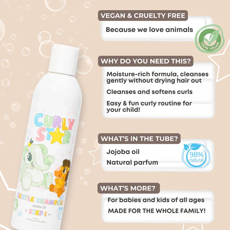 Pretty Curly Girl Gentle Shampoo 250ml kids- No Parfum
