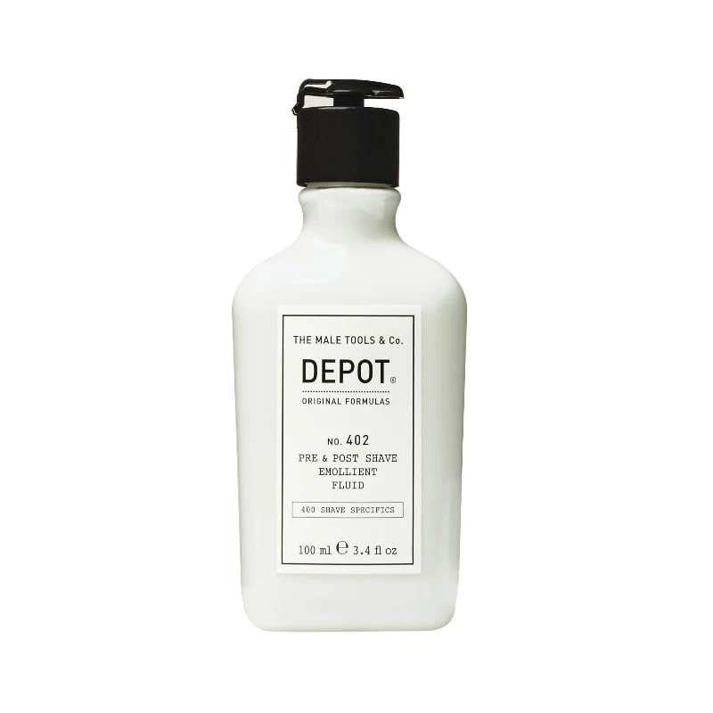 Depot 402 Pflegespray vor und nach der Rasur 100ml