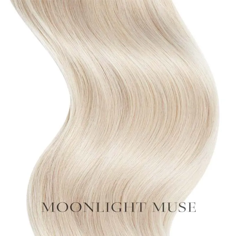 Mondlicht Muse V-Tip Jungfrau Haar Blond Platin Asche Col#60A