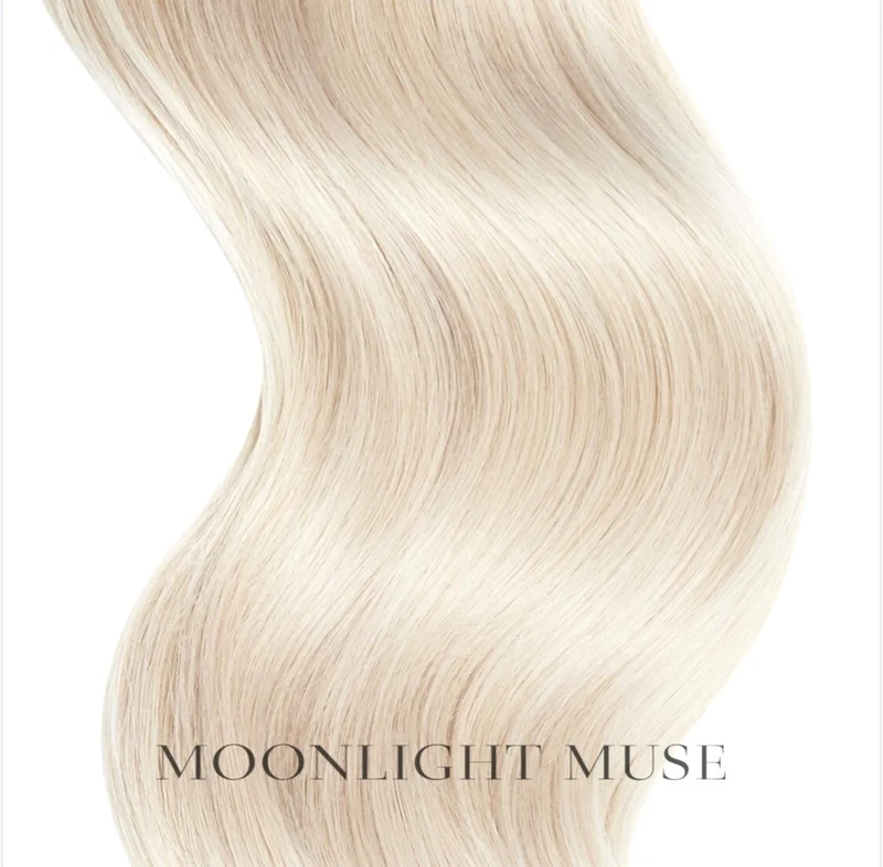 Mondschein Muse Jungfrau Haar V-Tip Haar Eisblond #ivory
