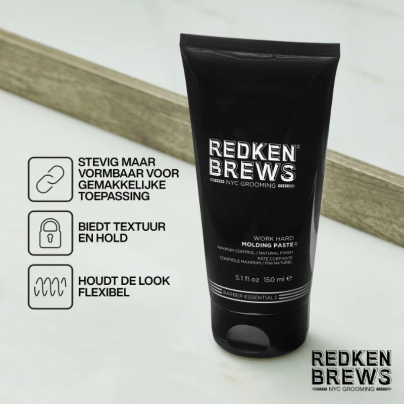 Redken Brews Work Hard Molding Paste für einen natürlichen Look 150ML