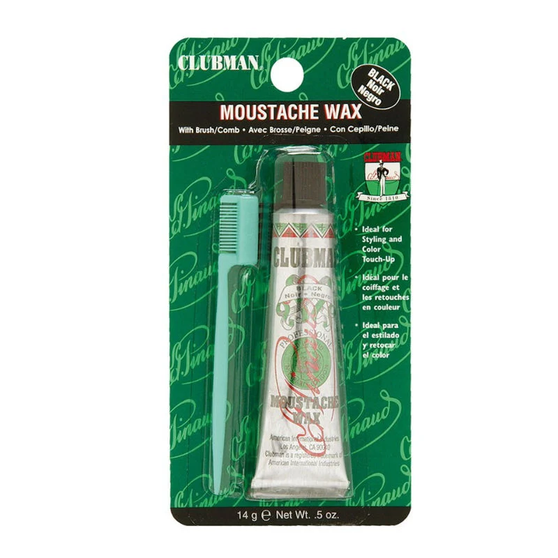 Clubman Pinaud Schnurrbart Wachs Hang Pack Schwarz 15ml