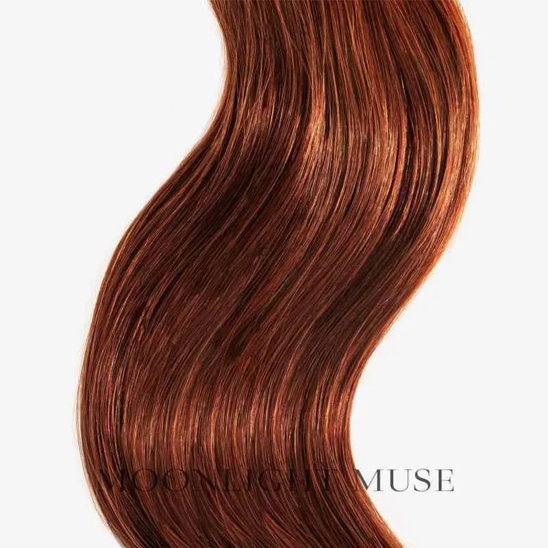 Mondlicht Muse V-Tip Jungfrau Haar Rot Kupfer Col#33