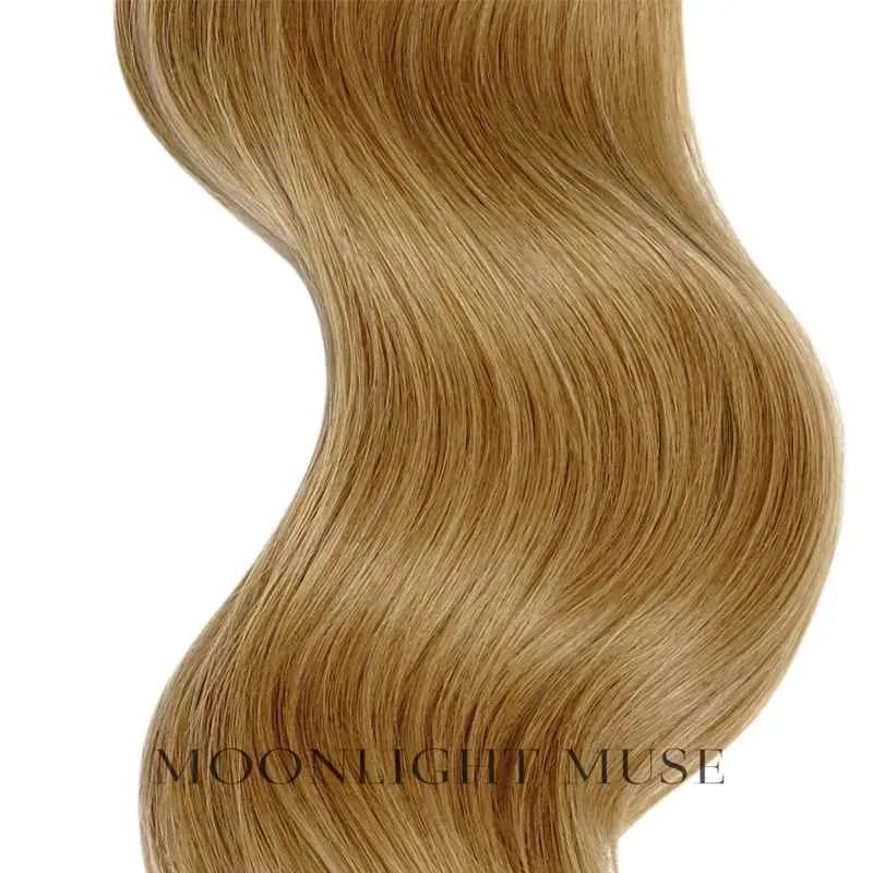Mondschein Muse Jungfrau Haar 65cm V-Spitze Haar Blonde Honig warmCol#10
