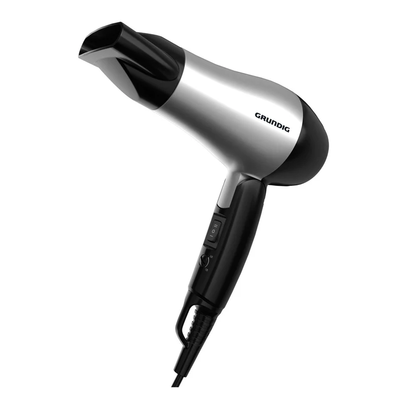 Grundig HD 2200 Haartrockner mit Klappgriff 1200W Silber, Schwarz