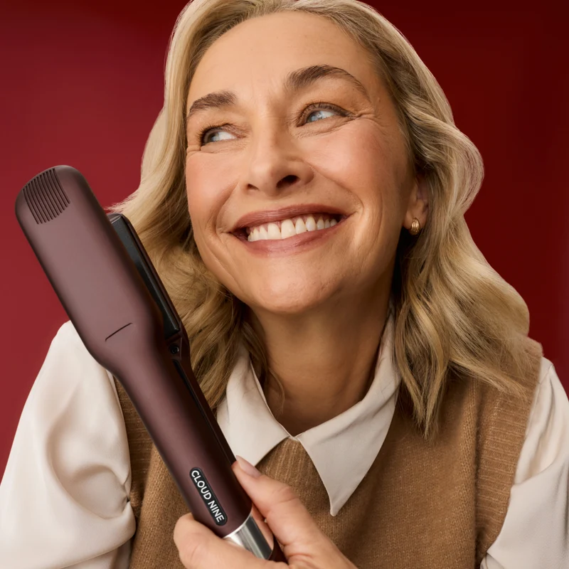 Luxury Dark Burgundy Wide Iron Glätteisen