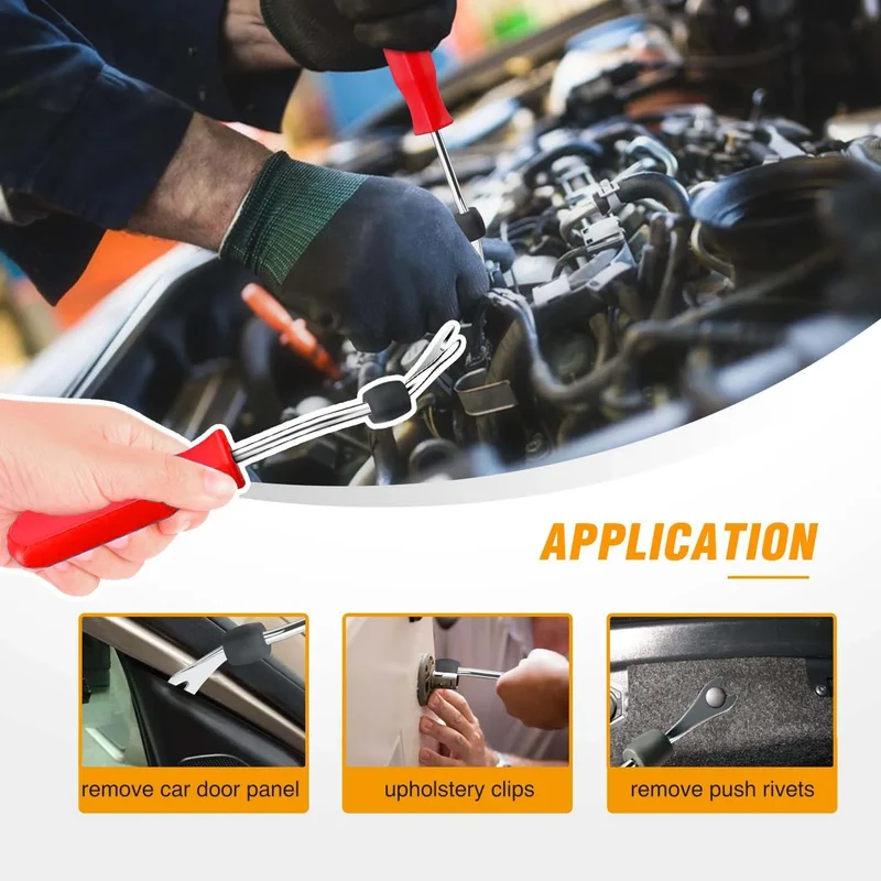 Universal Car Clip And Fastener Kit With Removal Tools