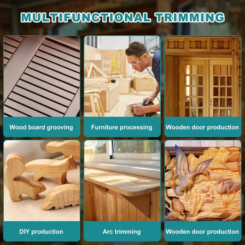 Electric Wood Router Trimmer for Precision Milling and Engraving