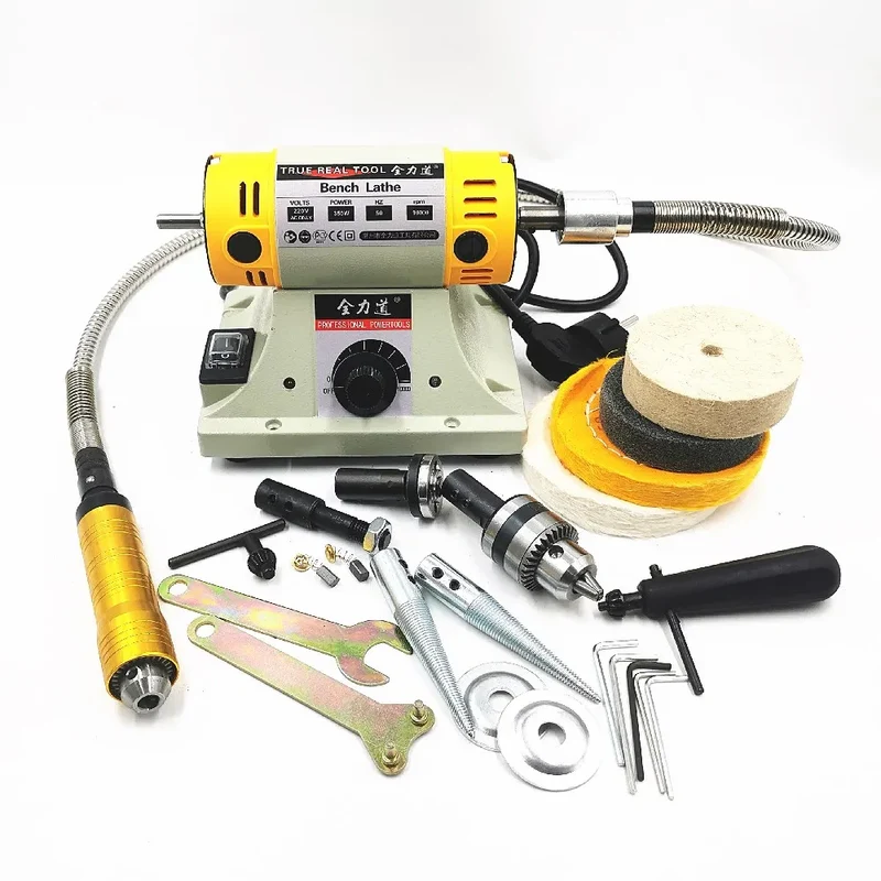 AZIYUHEA 350W Bench Polishing Machine With Flexible Shaft for Jewelry and Woodworking
