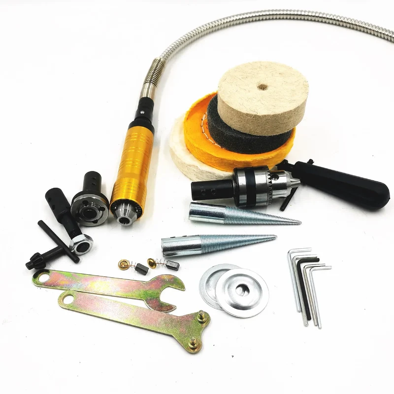 AZIYUHEA 350W Bench Polishing Machine With Flexible Shaft for Jewelry and Woodworking